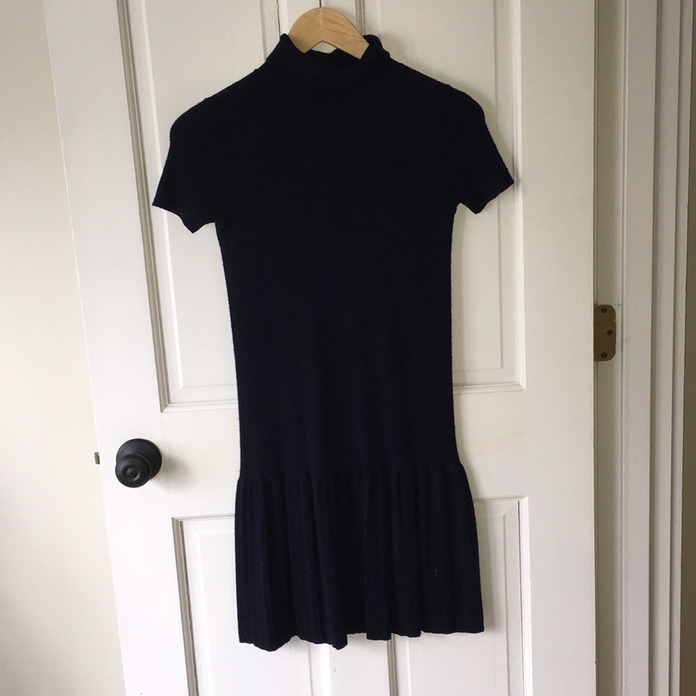 Crew cuts Navy wool dress